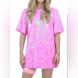 Amazon Pink Sequin Dress - Never Worn